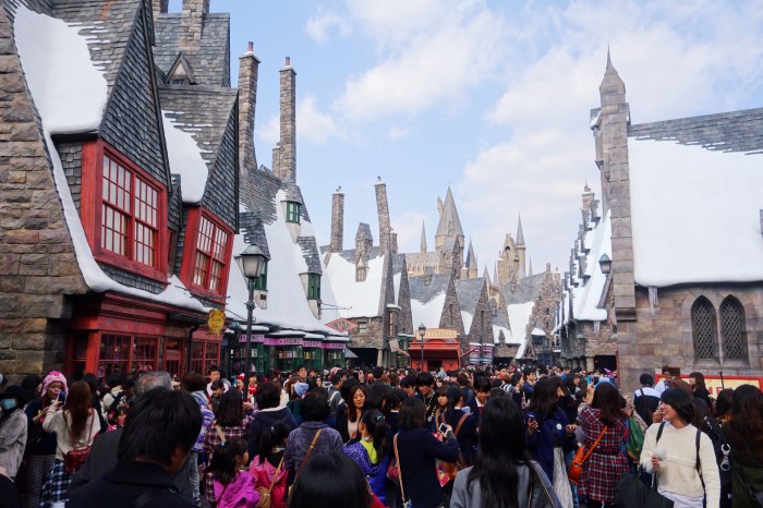Hogsmeade is filled with Muggles